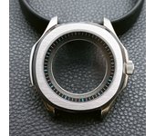 High-quality Silvery Black Case have inner ring 39.5mm watch men's case FIT NH34 NH35 NH36 movement Automtaic Watch Box