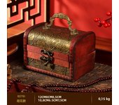 Wooden crystal packaging box Hot-selling antique retro wooden box Green stone Yuan Datou jewelry storage box