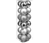 Atmosphera Bola Navidad Plata 30mm Adornos Decoración Diseño Adaptable