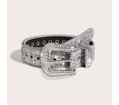 Desinger Belts For Women Neutral Luxury Brands Sequin Rhinestone Buckle All-Eyelet Punk Goth Y2k Belt Female Jeans Waistband