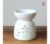 Porcelain Aroma Burner Essential Oil Furnace Mini Candle Holder Solid Color Ceramic Crafts Aromatherapy Diffuser Home Decor
