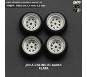 BNDS 1/64 Metal Wheels With Rubber Tires Alloy Design Rims Detail-up Parts JDM VIP Style for Model Vehicle 8.3mm 4pcs Set