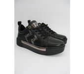 Zapatilla de Deporte de cuero para Mujer CAFèNOIR DD112 Negro