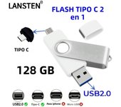 128GB USB C Flash Drive, 2 in 1 USB 2.0 Type C Thumb Drive Photo Memory Stick for Android Phones/Tablet/PC/Mac