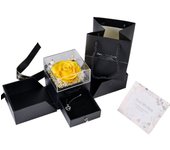 1set Rose Jewelry Gift Box Necklace Box Female MOTHER'S Day Eternal Flower Artificial Flower Gift Box Valentine GiftJewelry Box