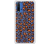 Funda compatible con Xiaomi Redmi 9T/Pocophone M3 - Fondo leopardo marron naranja
