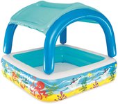 Bestway Piscina de juegos con toldo azul 140x140x114 cm 52192