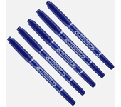 5/10PCs Permanent Marker Black/Blue/Red Oil Marker Pen Twin Tip Fine Nid Marker Ink Stationery Items School & Office Supplies