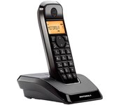 MOTOROLA S1201 NEGRO TELÉFONO INALÁMBRICO CON GRAN PANTALLA RETROILUMINADA Y MANOS LIBRES