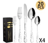 Patrón explosivo vajilla de Maple inoxidable 5 componentes 20 Unidades conjunto Comida Occidental/Cuchillo de Carne Y TENEDOR Cuchara kit vajilla conjunto