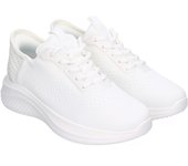 Davinia Shoes Zapatillas Deportivas Elegantes Planas para Mujer con Adornos Perforados, y Cierre de Cordones, Perfectas para el Dia a Dia. Shoes&Blues.es HT20-39-Blanco