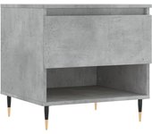 vidaXL Mesa de centro madera de ingeniería 50x46x50 cm Blanco, Negro, Blanco brillante Mesita de Salón o Comedor o Auxiliar Mesa de Café Meuble Salón