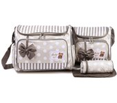 Conjunto de cuatro bolsos de mamá con estampado de lunares grandes y de moda, multifuncionales, de gran capacidad, con diseño de mariposas, para festivales, de un solo hombro, para madre y bebé.