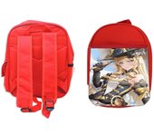 MERCHANDMANIA MOCHILA ROJA fanart dama traviesa cute juego anime backpack rucksak videojuego pc