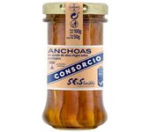 PACK 4 UDS. - Anchoas en Aceite de Oliva Virgen Extra Tarro Vidrio 100g Consorcio