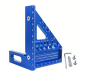 Woodworking Square Protractor, Woodworking Square With Dowel Pins,Aluminum Alloy Miter Triangular Ruler,Angler Scriber