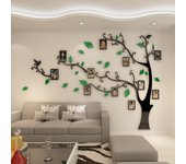 3D Acrylic Tree Photo Frame Wall Stickers Crystal Mirror Stickers Paste On TV Background Wall DIY Family Photo Frame Wall Decor