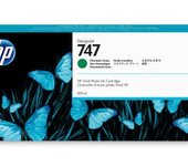 HP Cartucho de tinta verde cromática DesignJet 747 de 300 ml