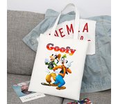 Disney A Goofy Movie Cartoon Large Capacity Canvas Shoulder Bag Women's Casual Tote Kids Student Handbag Shopping