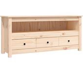 vidaXL Mueble de TV de madera maciza de pino 114x35x52 cm, Mueble de Salon, Mueble TV, Mueble TV salon, Mesa de TV, Mueble tele