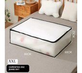 Underbed Storage Bag Foldable Quilt Bag Wardrobe Clothes Storage Box Dustproof Organizer Large Capacity Quilt Storage Bag
