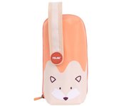 Milan fun animals pack de 4 estuches con contenido de serie - contenido: goma de borrar, 2 sacapuntas, lapiz, 1 boligrafo sway azul y 2 boligrafos p1 touch negro y rojo, regla de 15cm, 10 lapices de colores ergo y 12 rotuladores - color naranja/beige