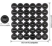 180PCS Spice Stickers Kitchen Jar Spice Bottle Label Kitchen Label Food Storage Stickers Waterproof Blackboard Label Stickers