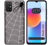 Tumundosmartphone Funda Silicona Transparente ZTE Blade A52 Diseño Araña