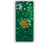 Funda original compatible con Samsung Galaxy A32 - Real Betis Balompié Escudo amarillo