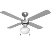 Ventilador de techo modelo Caribe Color cromado potencia 50w aspas ø102cm EDM