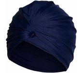 Gorro de Baño de Tela, gorro de baño plisado, gorro de baño para Mujer, gorro de baño para turban, Azul Marino