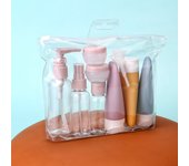 3/4/11Pcs Soft Portable Dispensing Bottles 30/60/100ml Shower Gel Shampoo Lotion Travel Bottles Cosmetic Bathroom Products
