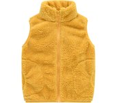 Girls Solid Color Zipper Trench Coat Kids Winter Vest Coat