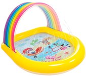 Piscina Infantil Arco Iris Con Toldo Y Aspersor Intex