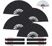 Abanicos para baile en línea, Abanicos para baile en línea, Abanicos con sonido para baile en línea, Abanicos de baile para mujeres, Abanicos para paseos en senderos para mujeres (4 unidades)
