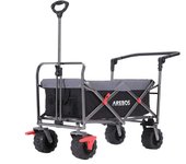 AREBOS Carro de Mano Plegable con Pértiga Telescópica Carga 100 Kg - Ideal para Acampadas y Excursiones