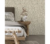Muestra DIN A4 de Papel pintado vinílico ecológico lavable minitablas de corcho textura en relieve - Nantes Stone 679374 de GAULAN