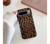 Retro Leopard Print Phone Case Plush Textured Phone Case Protective Cover for Google Pixel 10 9 Pro XL 6 Pro 7 Pro 7A 8 8A 9A 6A