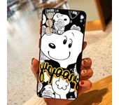 Anime Snoopy Dog For Samsung S24 S23 S22 S21 Ultra S20 FE S10 Plus Lite 4G 5G Frosted Translucent Phone Case