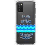 Tumundosmartphone Funda Silicona Antigolpes para Samsung Galaxy A02s diseño Agua Dibujos