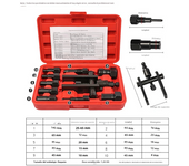 10pcs Motorcycle Bearing Puller Kit Two-Jaw Bearing Removal Tool Puller Extractor Bearings with Box