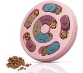 Juguetes de rompecabezas para Perros, juguetes de rompecabezas de comida para Perros, juguetes de entrenamiento de Inteligencia, rompecabezas de golosinas para Perros (Rosa)