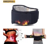 KWEEPFULL Tourmaline Self-heating Magnetic Therapy Waist Belt Lumbar Support Back Waist Support Brace Double Banded Adjustable