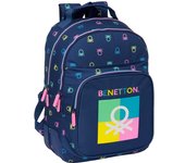 Safta Mochila Benetton Cool | Escolar y Adaptable a Carro, 33x20x7 Cm