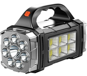 Rechargeable Portable Hand Lamp 8/4 LED Powerful Flashlight Outdoor Camping Solar Charging Light USB Torch With COB Work Lantern