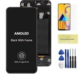AMOLED For Samsung A50 LCD Display Touch Screen Digitizer Assembly For Samsung A50 a505 A505F/DS A505F A505FD Screen With Frame