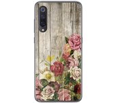 Tumundosmartphone Funda Gel Tpu para Xiaomi Mi 9 diseño Madera 08 Dibujos