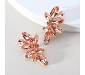 Shiny Glass Wing Charm Glamorous Decor Piercing Stud Earrings For Women Luxury Design Fairy Wedding Party Jewelry Accessories