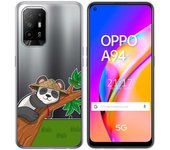 Tumundosmartphone Funda Gel Transparente para Oppo A94 5G diseño Panda Dibujos