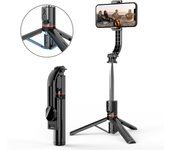 Trípode multifuncional para selfies, trípode para teléfono móvil con control remoto inalámbrico integrado, palo selfie portátil para grabar videos, soporte retráctil ligero para teléfono móvil (1 unidad)